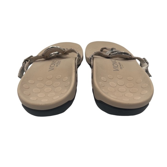 Vionic Karina Orthaheel Tan Brown Snakeskin Print Thong Sandals Size 8 Women's - Picture 7 of 8
